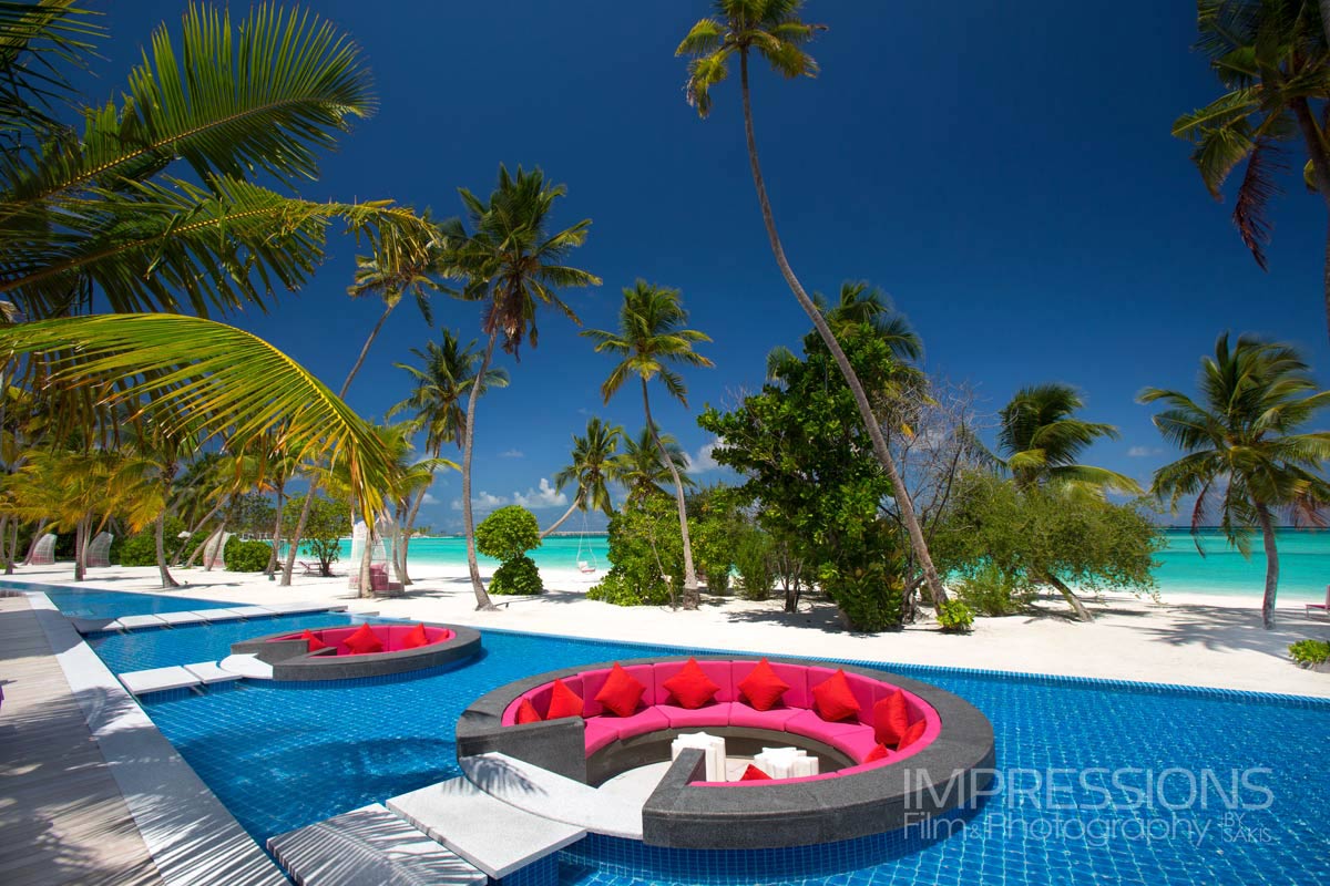 kandima maldives pool design luxury resort day