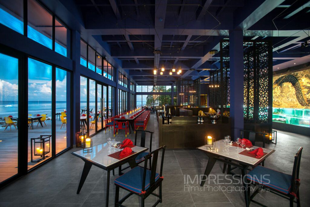 kandima maldives restaurant interior night ambienc