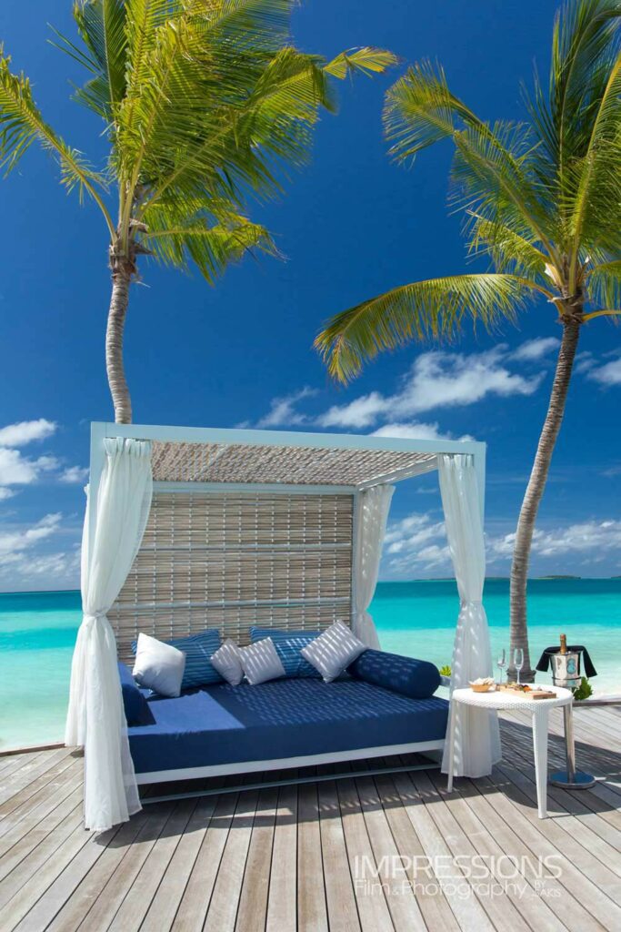 kandima resort design beach cabana luxury daybed