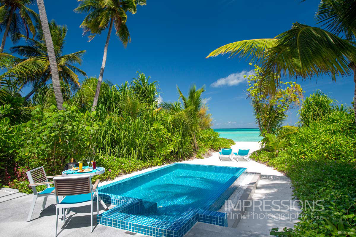 kandima resort private pool villa exterior