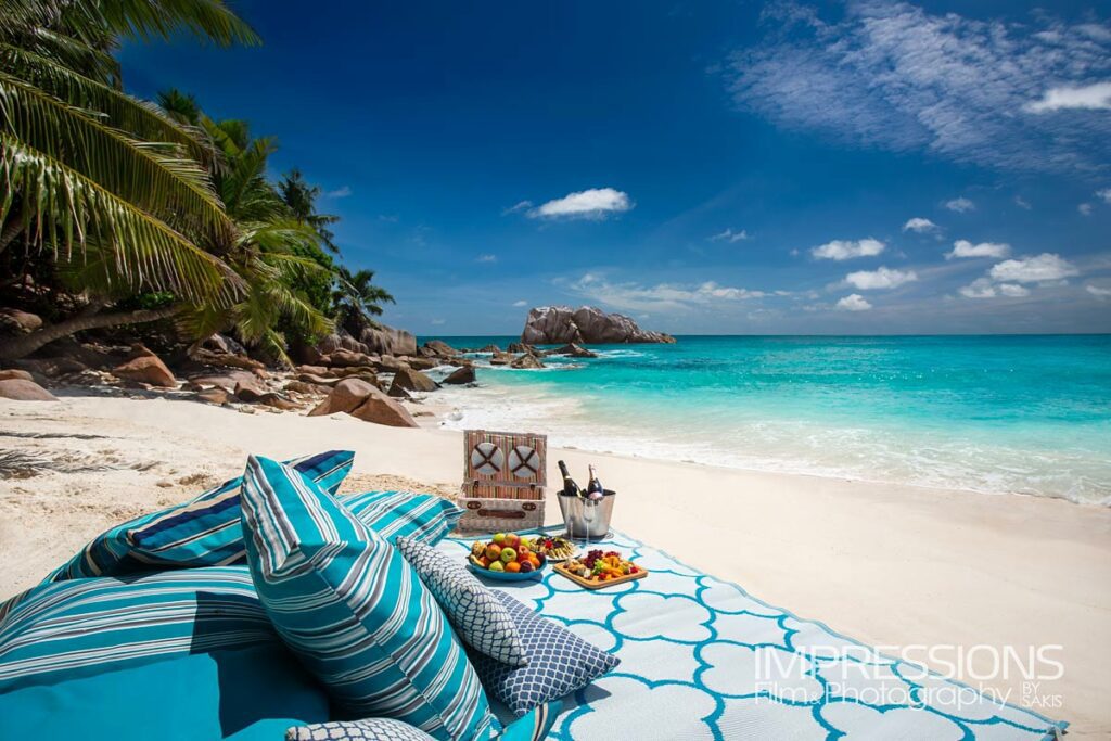 luxury Lifestyle photography picnic private Island Seychelles