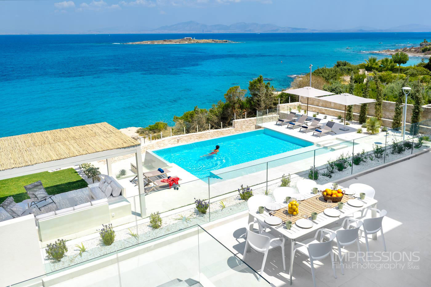 Φωτογράφιση πολυτελούς βίλας στα ελληνικά νησιά