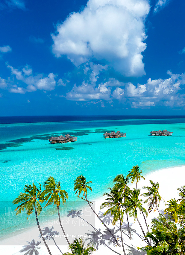 luxury resort aerial photography maldives