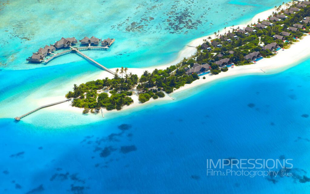luxury resort aerial photography niyama maldives