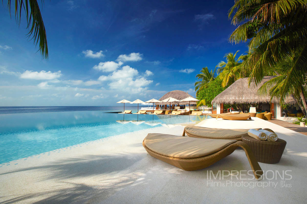 luxury resort beach villa photography maldives