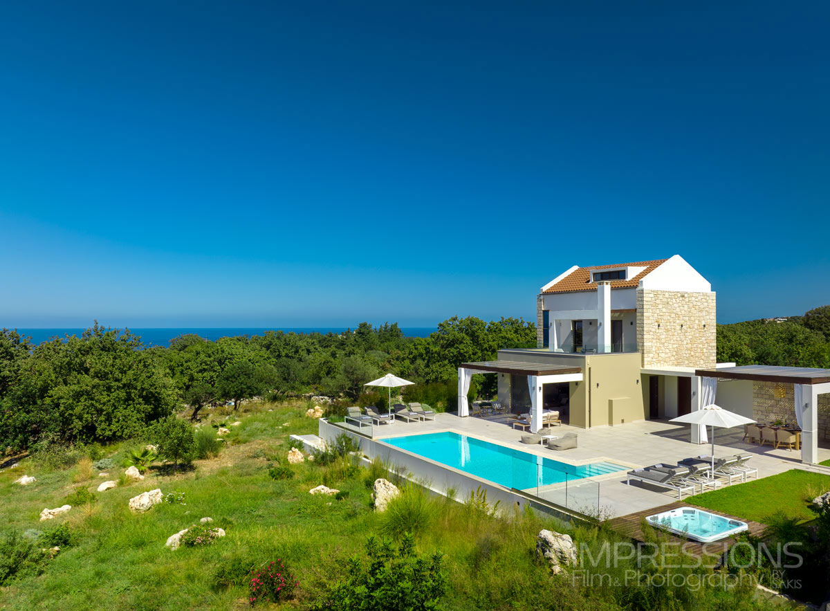 luxury villa photography greece for airbnb real estates