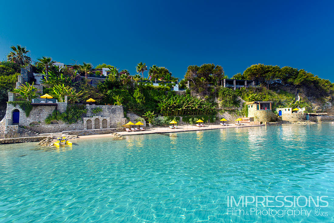 hotel Photography Greece Exterior Porto Zante Villas & Spa. The Property viewed from the Sea