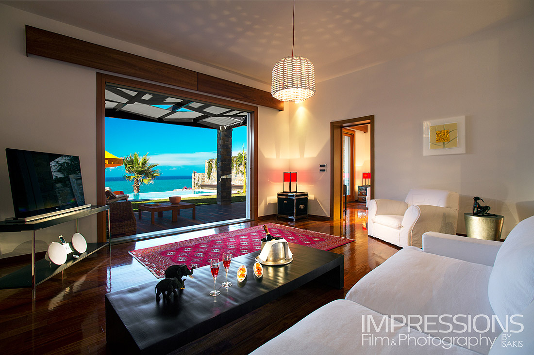 Luxury Villa Photography Greece Interior Porto Zante Villas & Spa. Villa