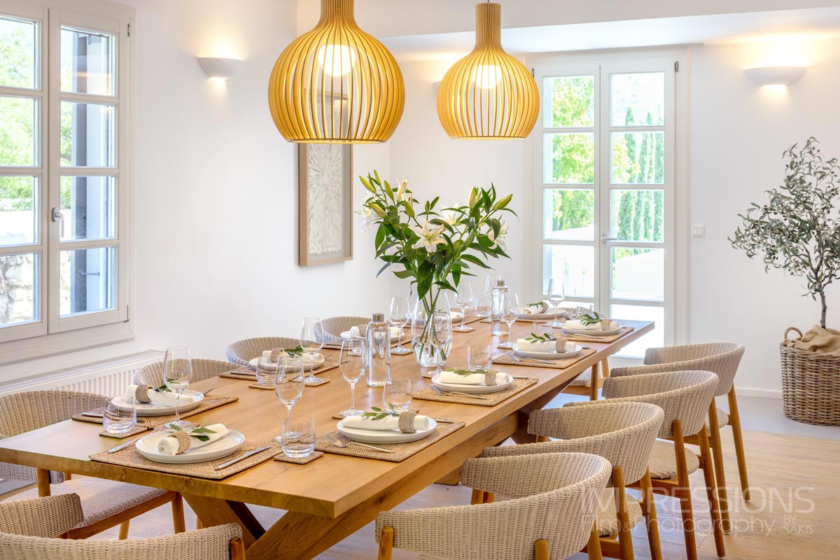 luxury villa spetses greece interior photography