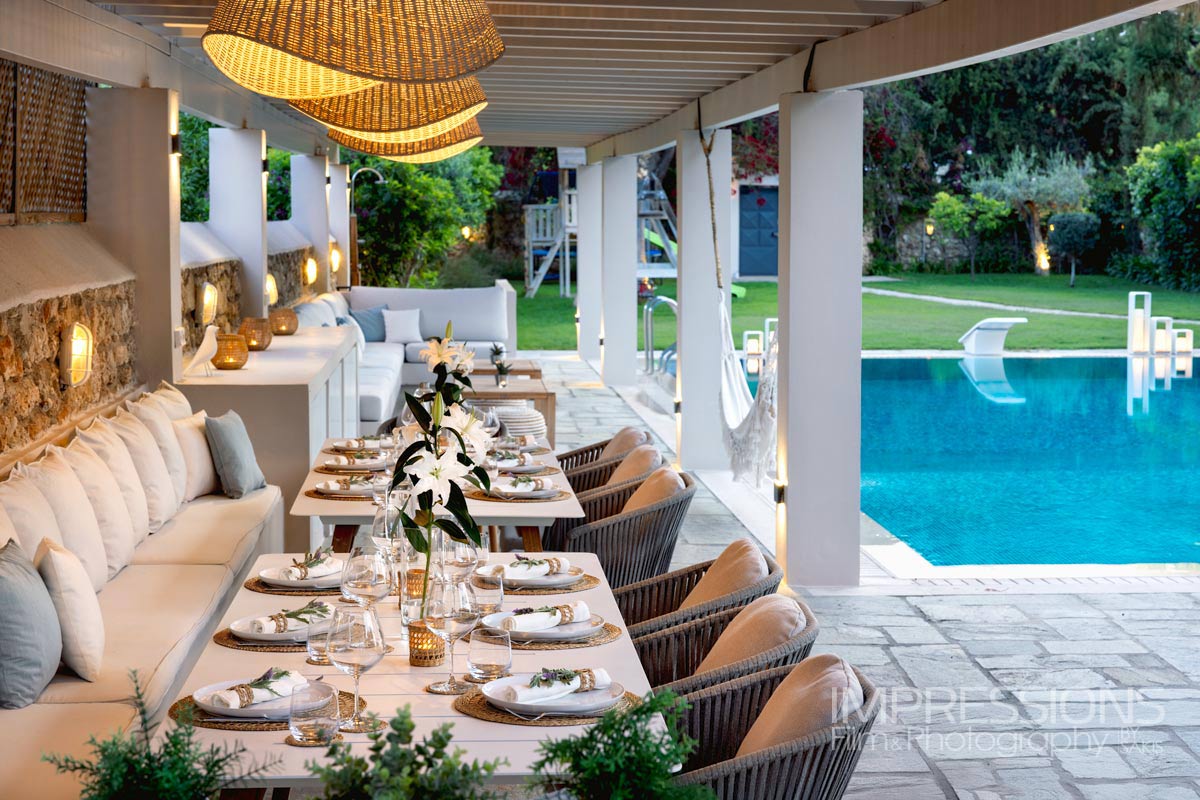 luxury villa spetses greece interior photography