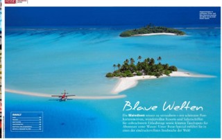 maldives travel and aerial stock photo tauchen magazine