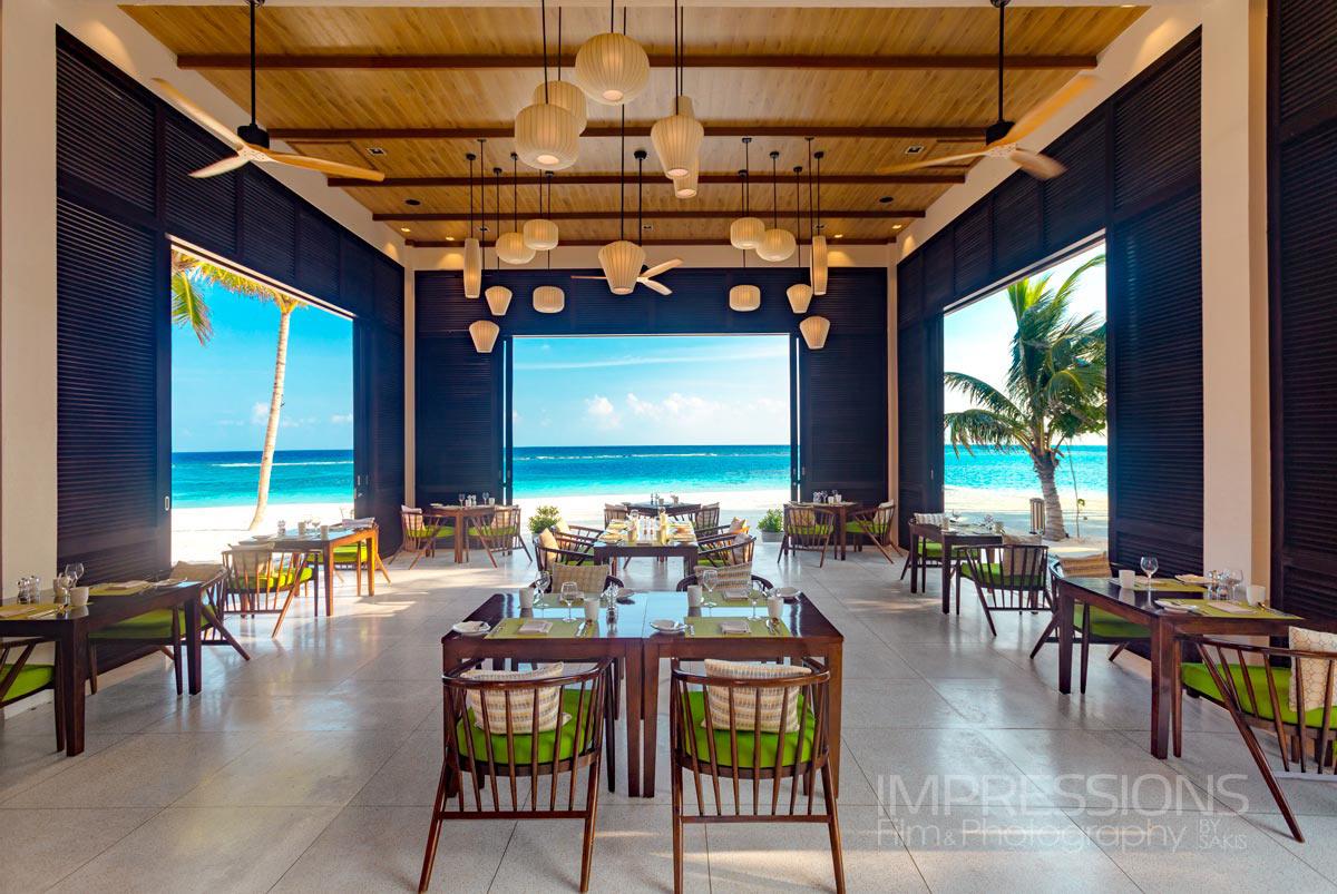 oblu sangeli restaurant interior day shot