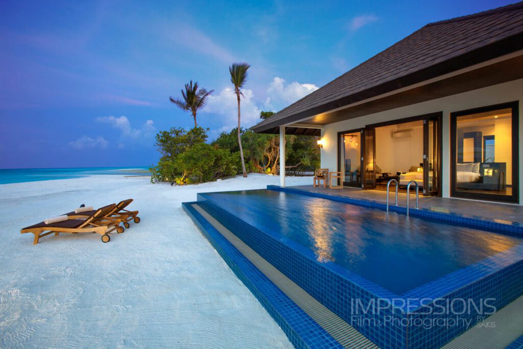 outdoor architectural photography resort villa atmosphere kanifushi
