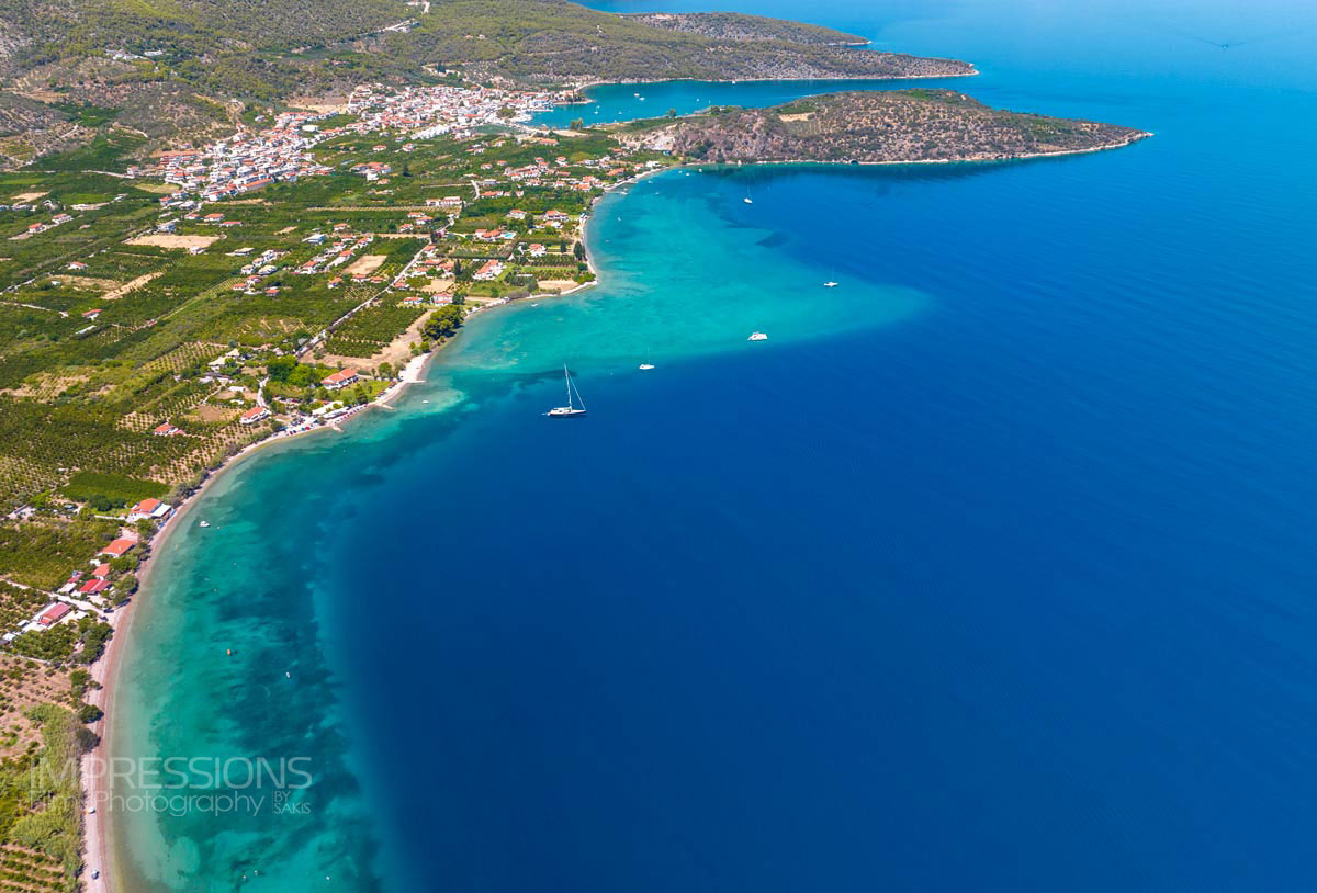 peloponnese epidaurus countryside villa aerial drone photography