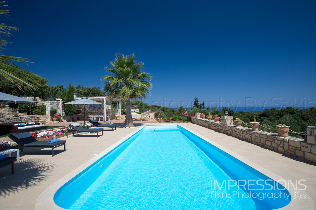 Exterior Photography Luxury Villa Greece. Crete Island. Rethymno Villa Photography