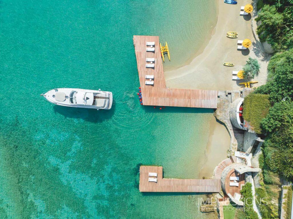 porto zante drone architecture pier yacht beach layout greece