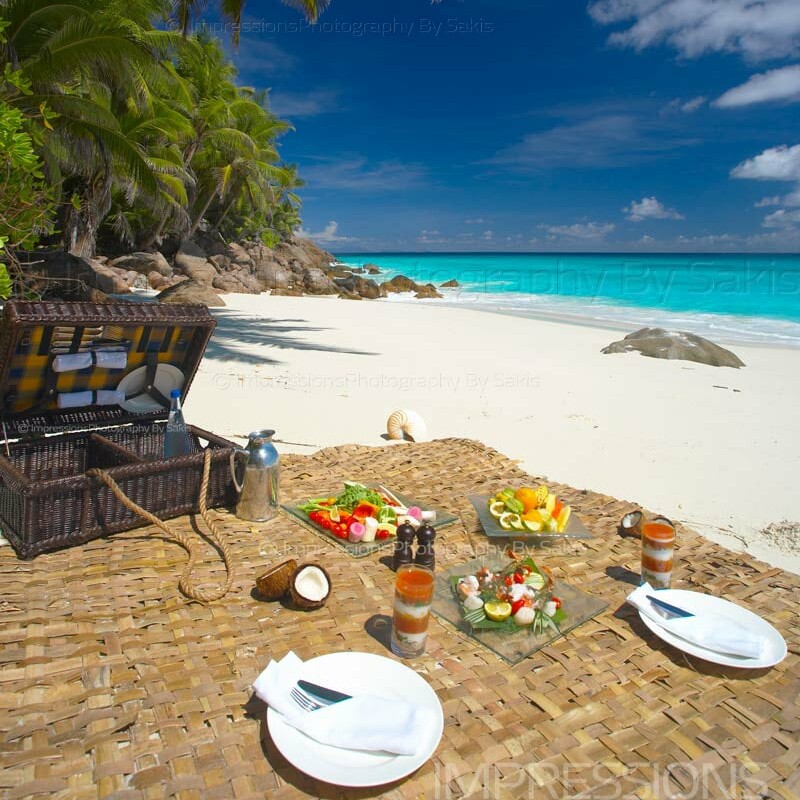 Private Island photographer - Fregate Island Seychelles paradise Beach romantic picnic photography Lifestyle