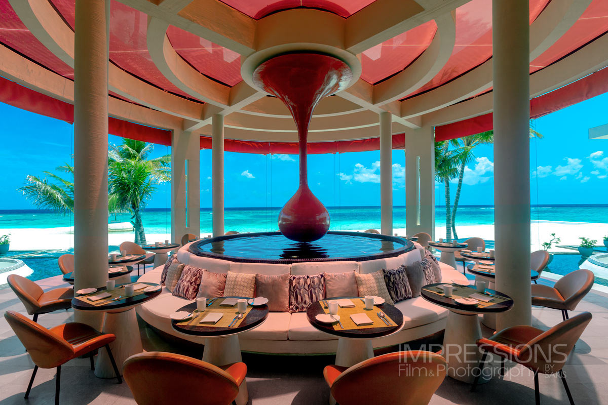 resort interior design photography oblu sangeli restaurant