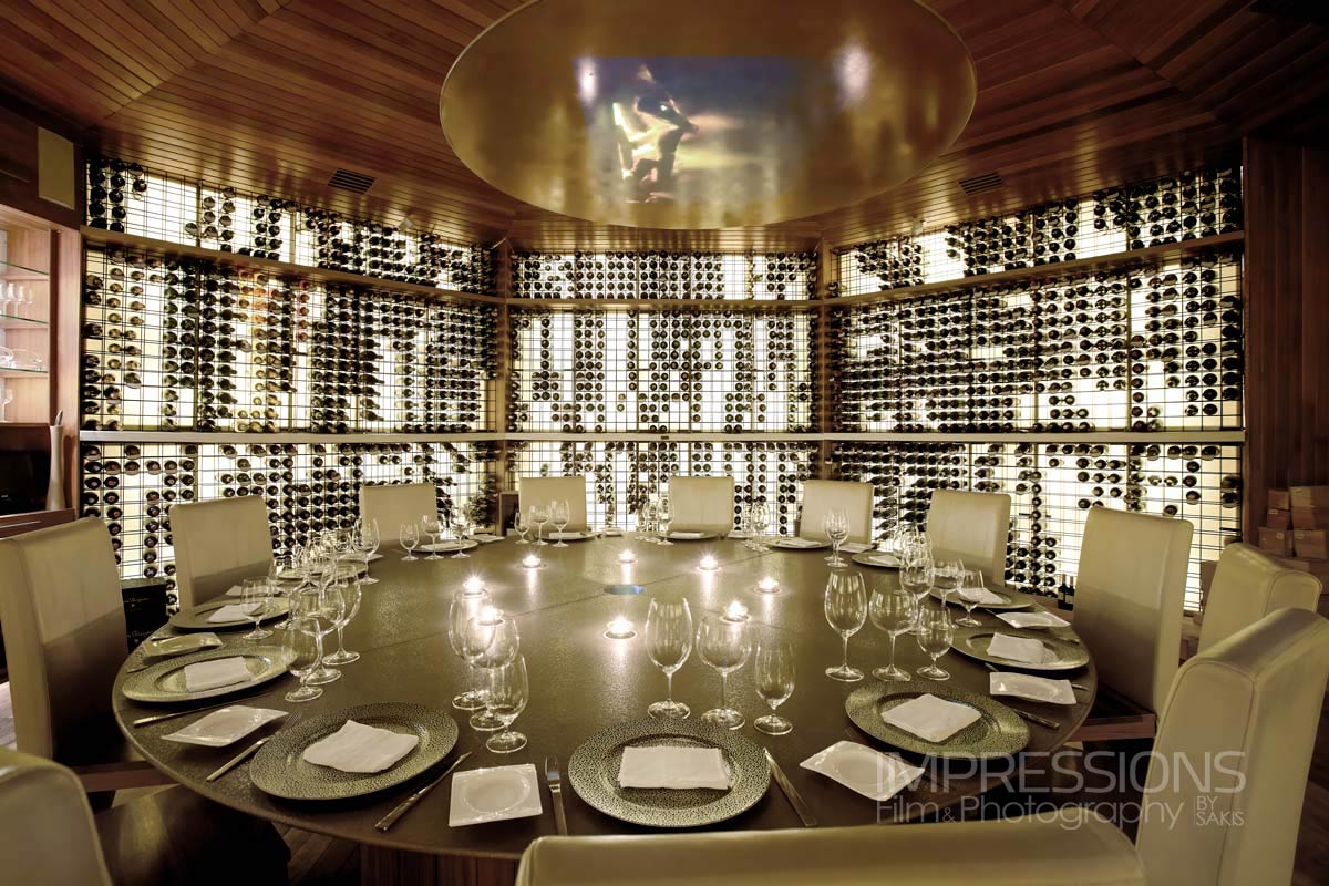 restaurant dining architecture photography underground cellar resort huvafen fushi