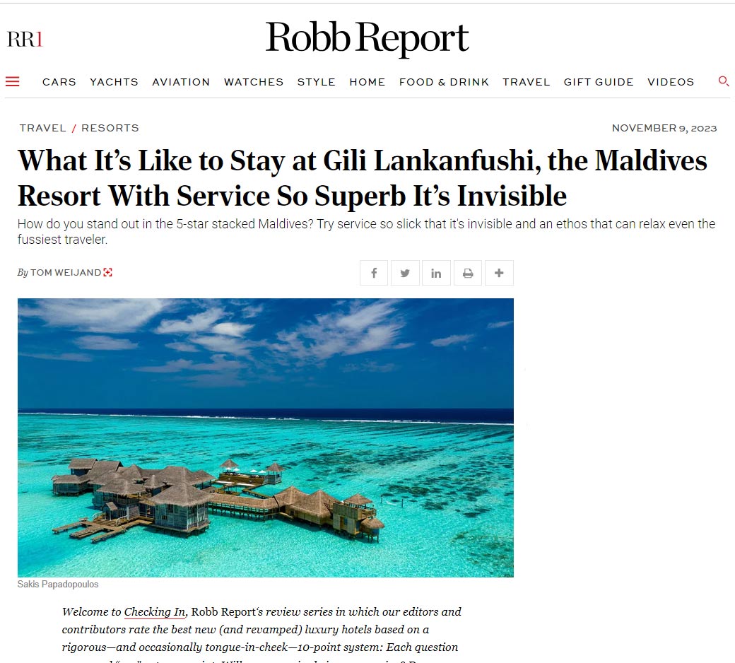 robb report gili lankanfushi luxury hotel photographer