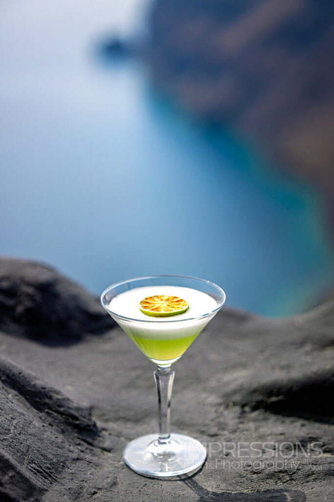 santorini greece photographer Dana Villas & Infinity Suites hotel beverage photography