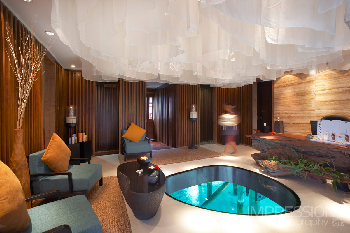 spa interior Photography luxury resort lobby and therapist