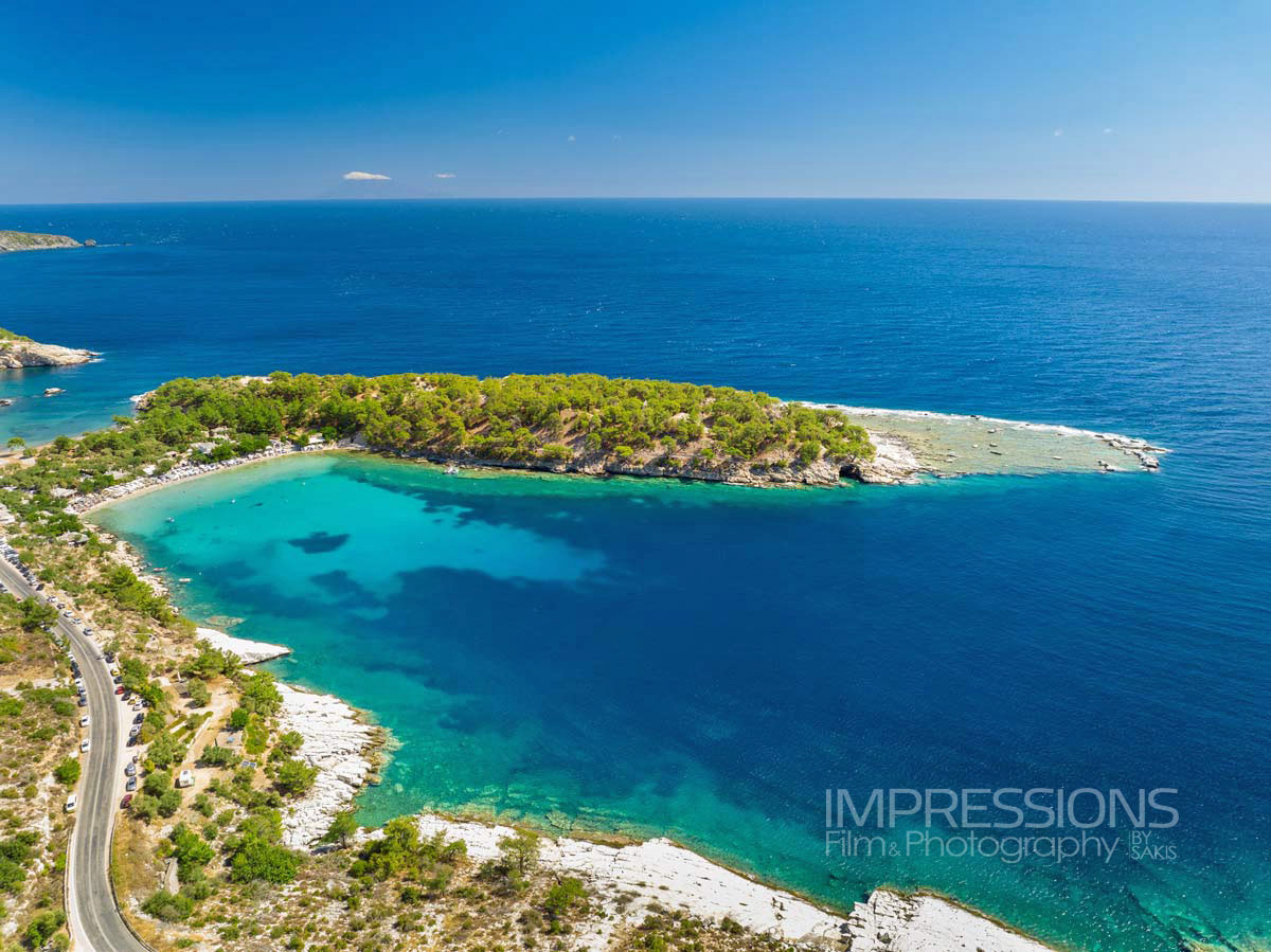 thassos aegean sea drone photography greece