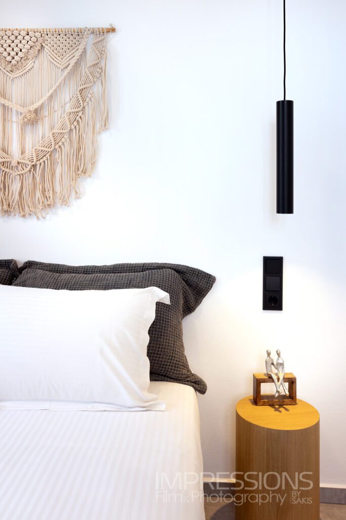 villa bedroom detail photography naxos greece
