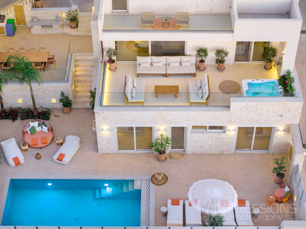 villa drone architecture rethymno crete