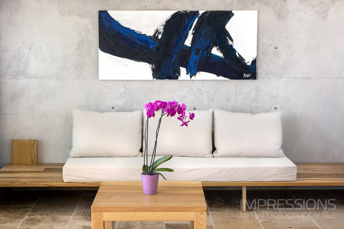 villa interior design details thassos greece chestnut wood