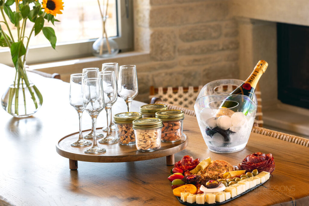 villa interior photography chania crete dining detail