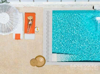 villa lifestyle architectural drone photography crete