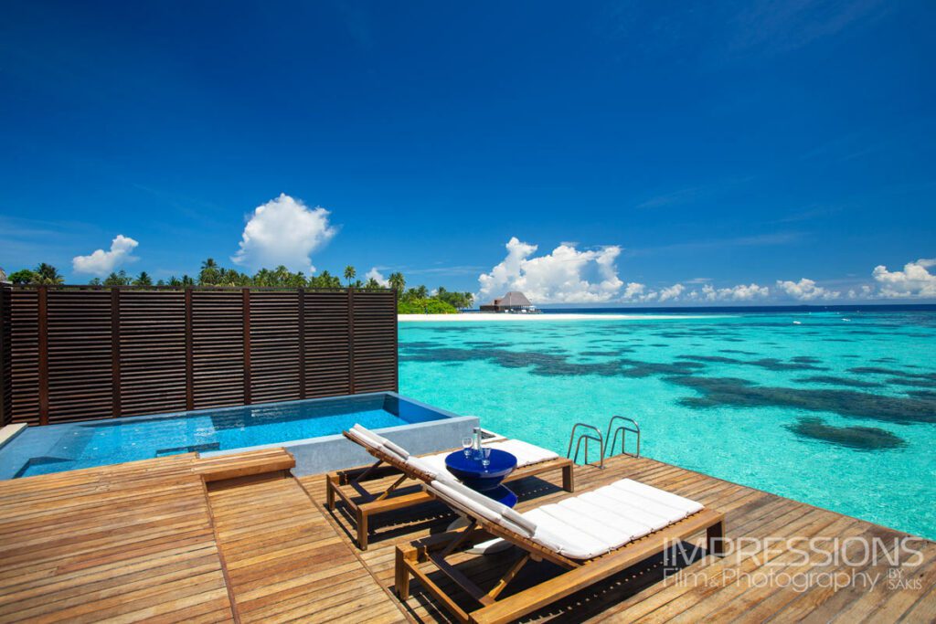 w maldives resort architecture photography water villa deck