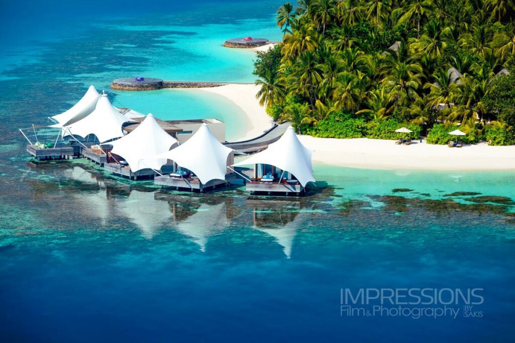 w maldives resort spa aerial photography