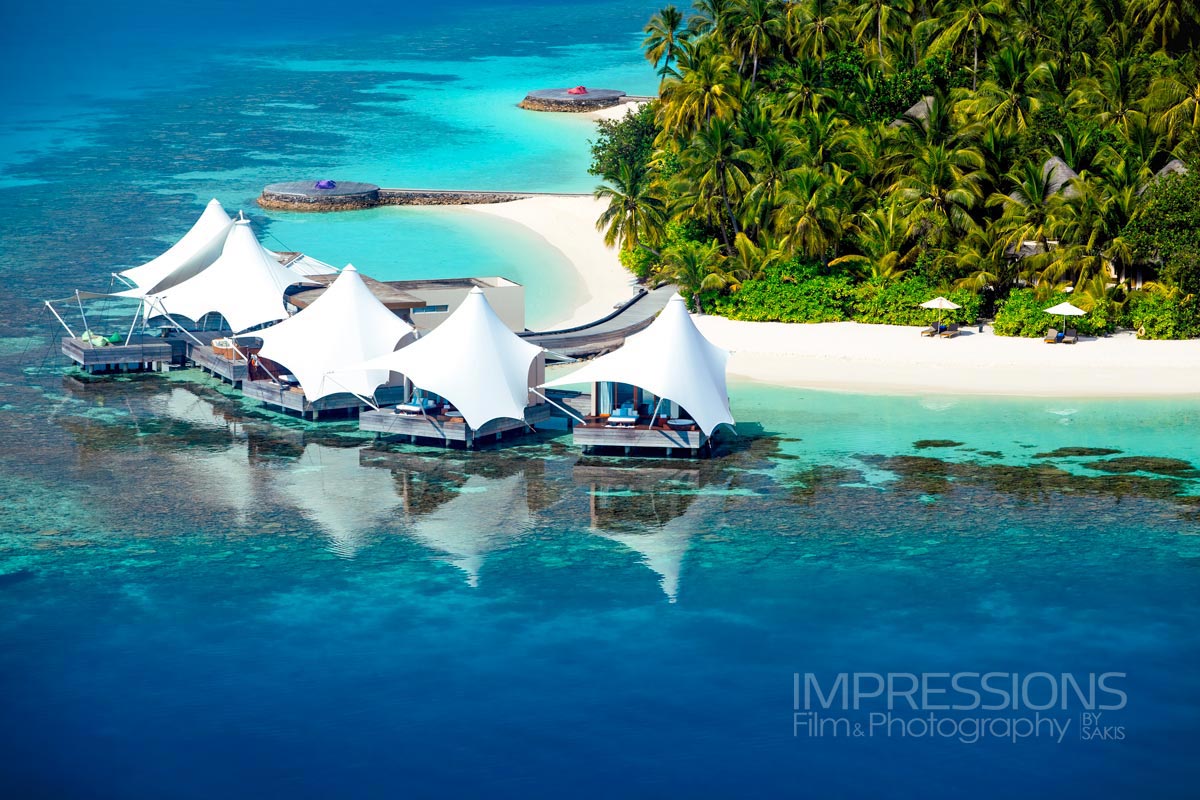 w maldives resort spa aerial photography